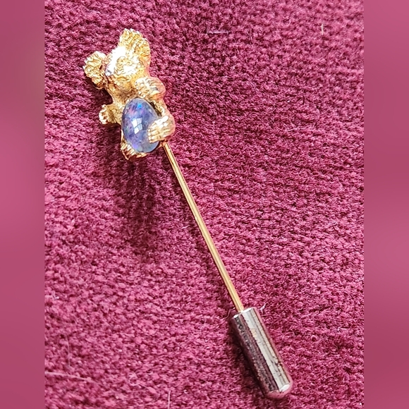 Australian Opal Koala Stick Lapel Pin - Picture 3 of 7